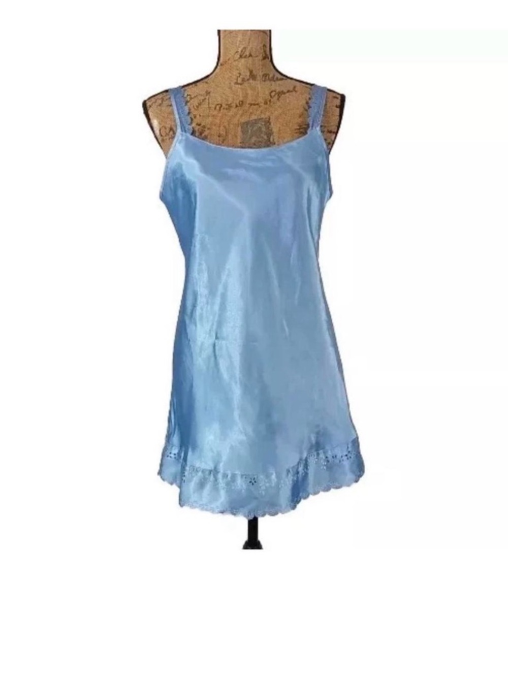 Halston Light Blue Satin Slip Dress - Women’s Intimates & Sleepwear